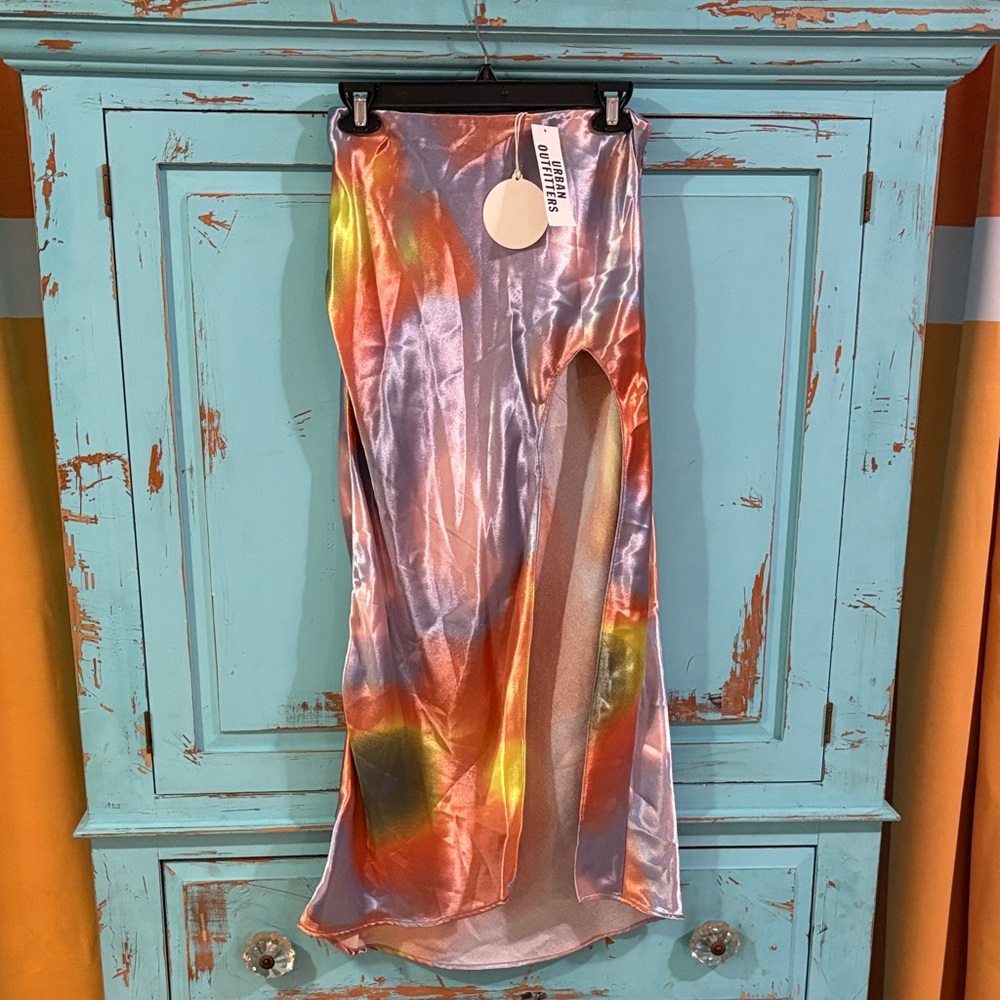Silence & Noise Urban Outfitters Satin Skirt in Multicolor